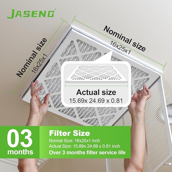 Furnace Filters 16x25x1 MERV 8, MPR 600, 2 Pack Air Filter - Image 2