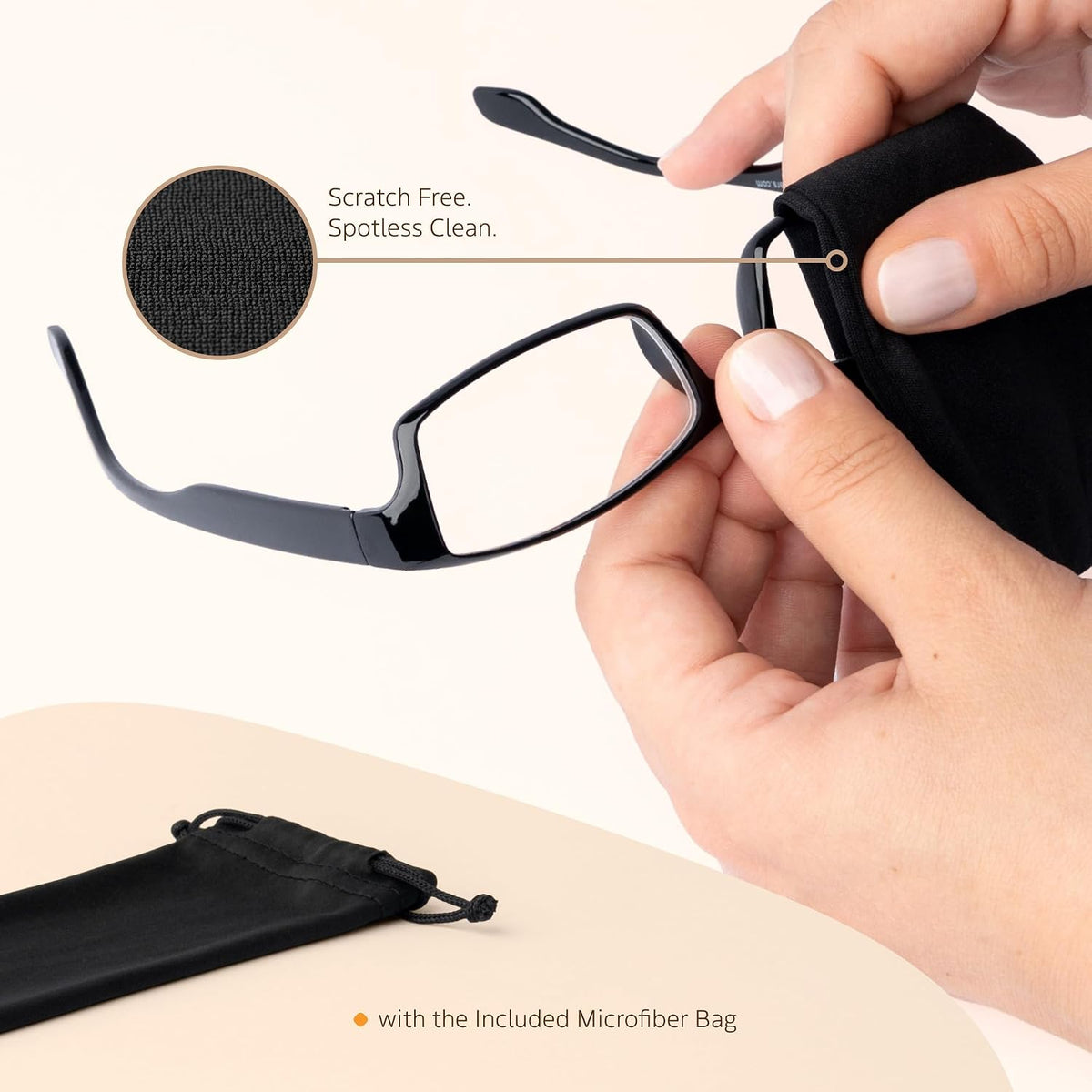 TruVision OTC Reading Glasses, Comfort Spring Hinges for Men and Women