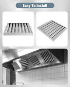 Hood Filters 430 Stainless Steel 19.5W x 19.5H Inch, 7 Grooves Commercial Hood - Image 5