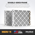 BNX TruFilter 20x25x4 Air Filter MERV 11 MADE IN USA Furnace Filters HVAC AC - Image 5