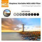 K&F CONCEPT 72mm Ultra-Low Reflectivity Putter Variable ND Filter ND2-ND400 28 - Image 2