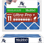 MervKing 16x20x1 Air Filter Actual Size: 15.7" x 19.7" x 0.75" MERV 11 MPR by MervKing