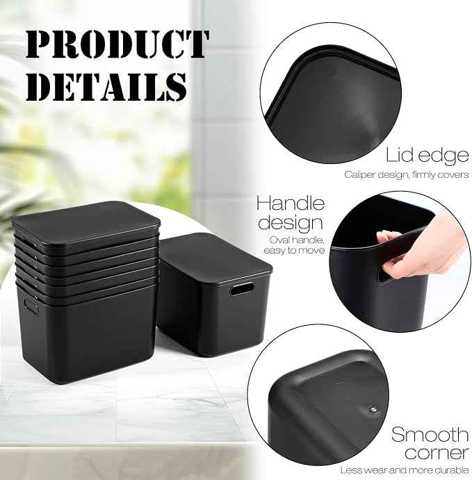 Hoolerry 8 Pieces Colorful Storage Bins