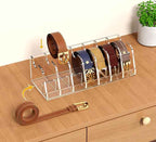 FEMELI Belt Organizer Acrylic Clear Case Storage Holder