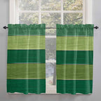 Farm Retro Green Wood Grain Window Valance Curtains, Rustic Wooden Plank - Image 2