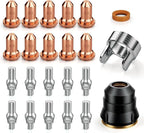 ARCCAPTAIN 23Pcs IPT60 Plasma Cutter Torch Consumables, .030" Plasma Cutter by ARCCAPTAIN