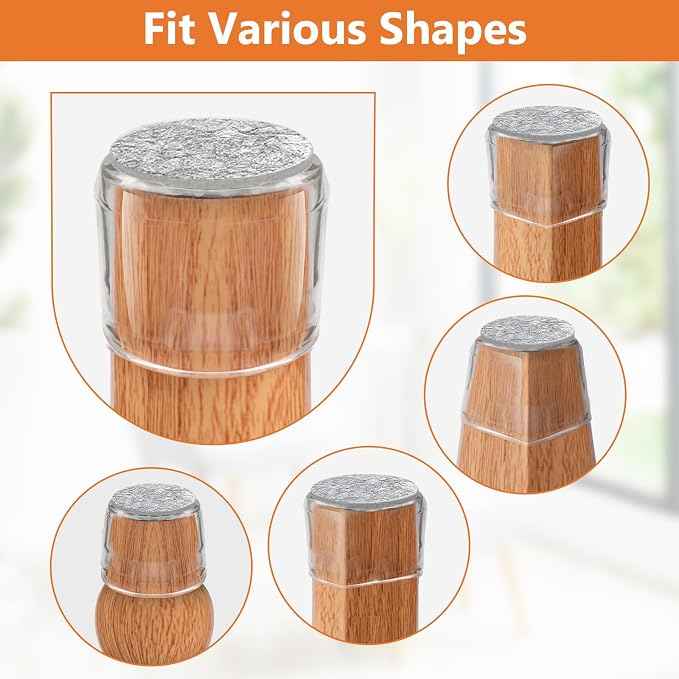 BAIPOK 36Pcs Round Chair Leg Floor Protectors