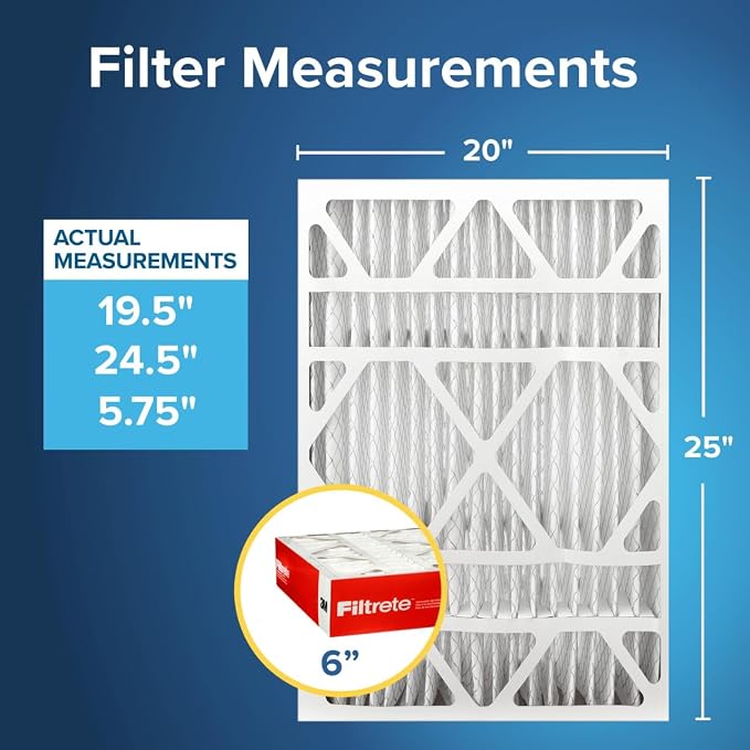 Filtrete 20x25x6 AC Furnace Air Filter, MERV 11, MPR 1000, Fits AprilAire - Image 2