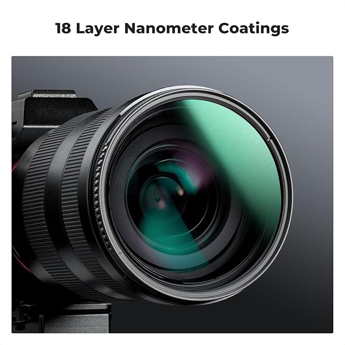 K&F CONCEPT 40.5mm Black Diffusion 1/4 Filter + Lens Cap, Mist Cinematic Effect - Image 5