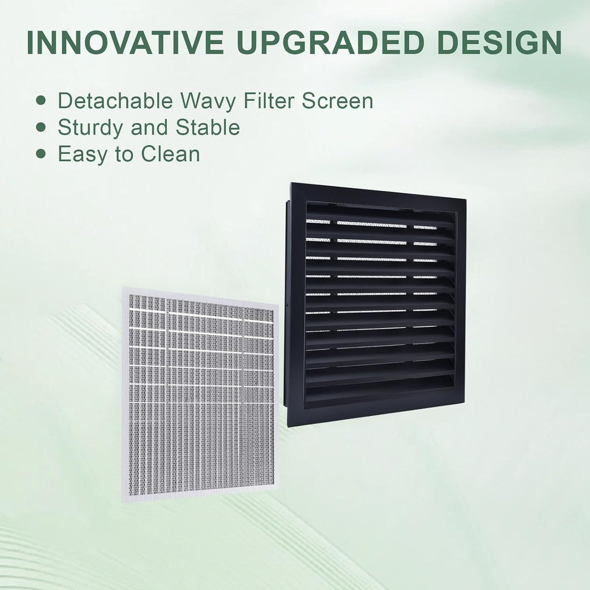 2-Pack Paintable Gable Vents - 18" x 18" Aluminum with Screen