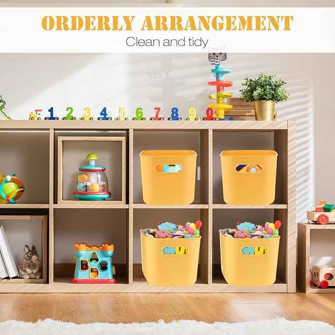 Hoolerry 8 Pieces Colorful Storage Bins