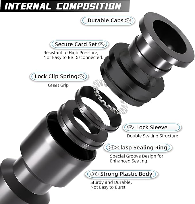 20 Pack Quick Connect 1/4" Drip Irrigation Tee Connectors, Universal Tee Fitting - Image 3