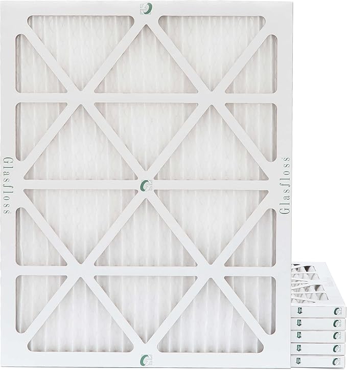 Glasfloss 18x20x1 MERV 10 Pleated Air Filters Box of 6. Actual Size: 17-1/2 x by Glasfloss