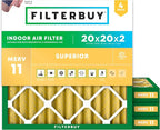 Filterbuy 20x20x2 Air Filter MERV 11 Superior Pet & Allergy Defense, by Filterbuy