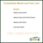 FUN-DRIVING 3 Pack FD811 Cabin air filter - Image 2