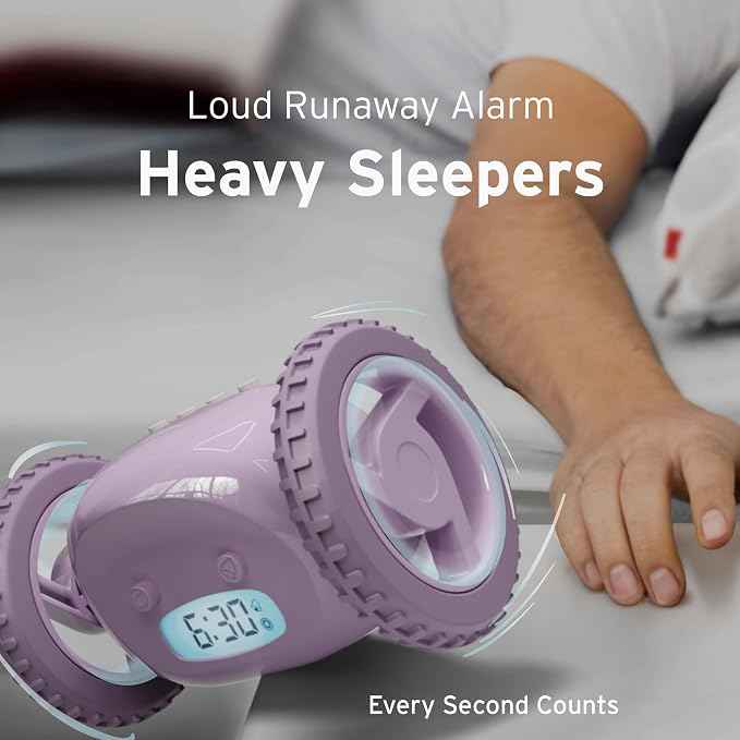 CLOCKY Alarm Clock on Wheels – Loud Rolling Alarm Clock