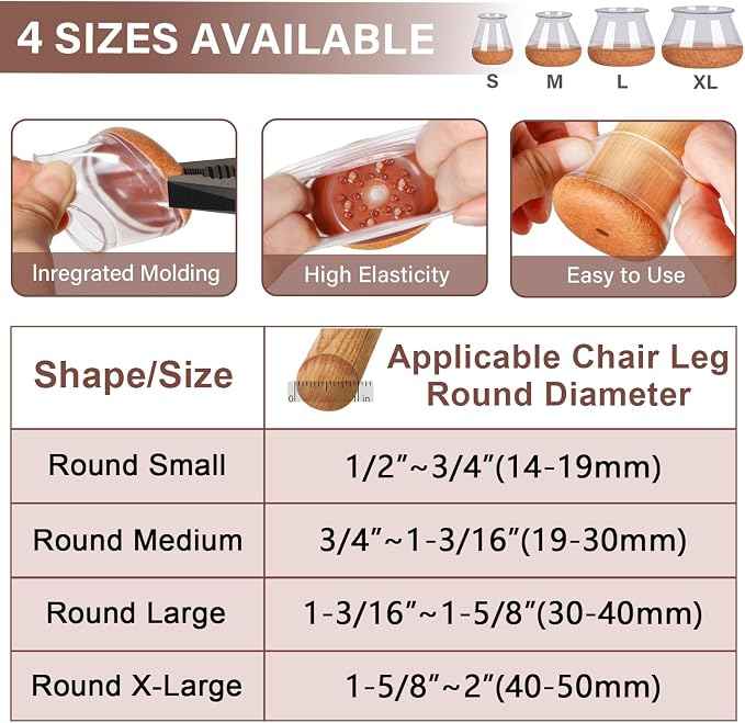 Chair Leg Floor Protectors Round Chair Leg Protectors