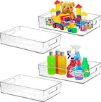 Large Clear Plastic Storage Bins, Pantry Organizers and Storage Containers