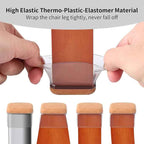 Ezprotekt 16 Pcs Rectangle Clear Silicone Chair Leg Floor Protectors
