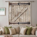 Farmhouse Wood Grain Living Room Curtains 84 Inch Length, Window Curtains Tab - Image 9