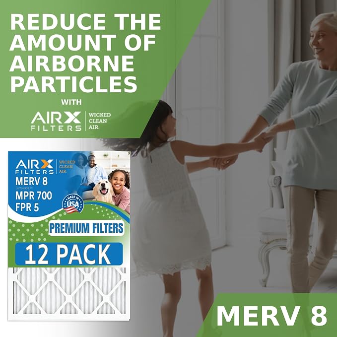16x22x1 Air Filter MERV 8 Rating, 12 Pack of Furnace Filters Comparable to MPR - Image 4