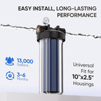 1 Micron 2.5" x 10" Whole House CTO Carbon Water Filter Cartridge Replacement - Image 7