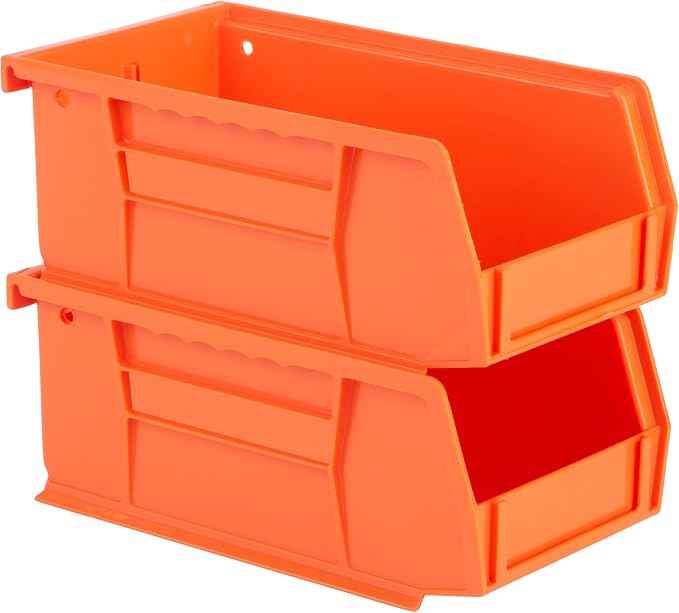 Hudson Exchange 7-1/2" x 4" x 3" Plastic Stackable Storage Bin and Hanging