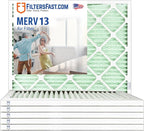Filters Fast 18x30x1 Air Filter Merv 13, Made in the USA, Actual Size: 17.75" x by FiltersFast