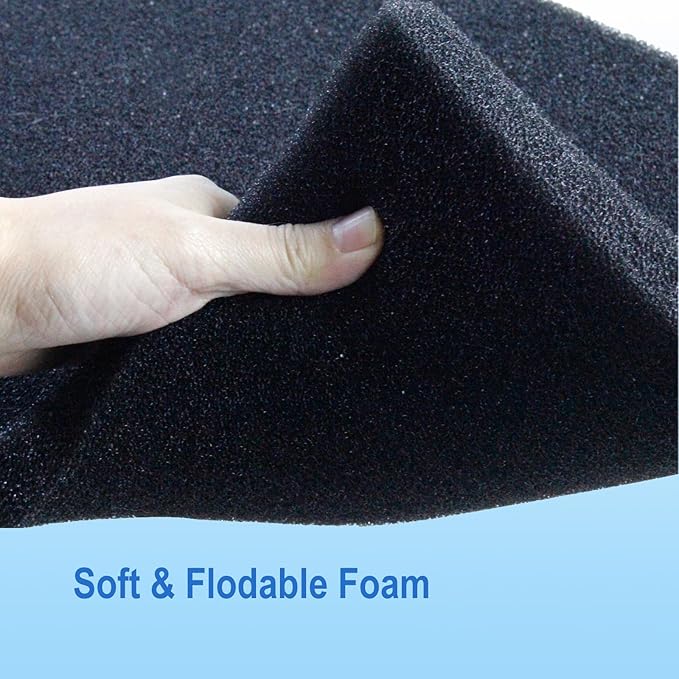 AQUANEAT 2 Pack Aquarium Bio Sponge Filter Media Pad Cut-to-Size Open Cell Foam - Image 5