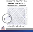 Filter King 10x28x1 Air Filter | 4-PACK | Carbon MERV 8 HVAC Pleated A/C - Image 2
