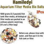 Hamiledyi Aquarium Filter Media 12 in 1 Bio Balls Ceramic Rings Fish Tank Pond - Image 7
