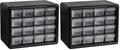 Akro-Mils 16-Drawer Plastic Storage Cabinet | 10-1/2 x 6-1/2 x 8-1/2 Inch |