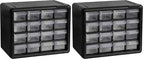 Akro-Mils 16-Drawer Plastic Storage Cabinet | 10-1/2 x 6-1/2 x 8-1/2 Inch |
