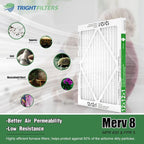 12x12x1 Air Filter 6 Pack, Durable MERV 8 Pleated Home HVAC AC Furnace Filters - Image 3