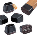 Ezprotekt 16 Pcs Rectangle Black Felt Chair Leg Floor Protectors