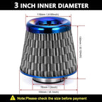 Cold Air Intake Filter, High Performance, Washable Filter, Clamp-On Replacement - Image 2