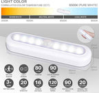 STAR-SPANGLED 3 Pack 7” Motion Sensor Lights Indoor Battery Operated, Stick on