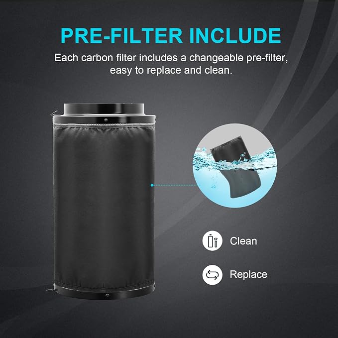 iPower 4 Inch Air Carbon Filter Odor Control - Image 6