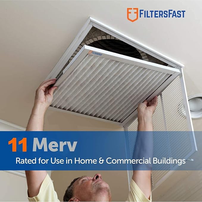 Filters Fast 16x16x2 Pleated Air Filter Merv 11, 2 inch AC Furnace Air Filters - Image 2