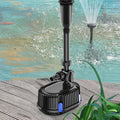 Pond Filter with Pump Fountain Kits, Submersible Pump Pond Fountain Koi Pond by COODIA