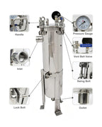 #4 Bag Filter Housing 304 Stainless Steel Filter Solid-Liquid