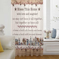 Farmhouse Sheer Curtains 108 Inch Length Country Star Barn Berry Brown Wood by Unknown