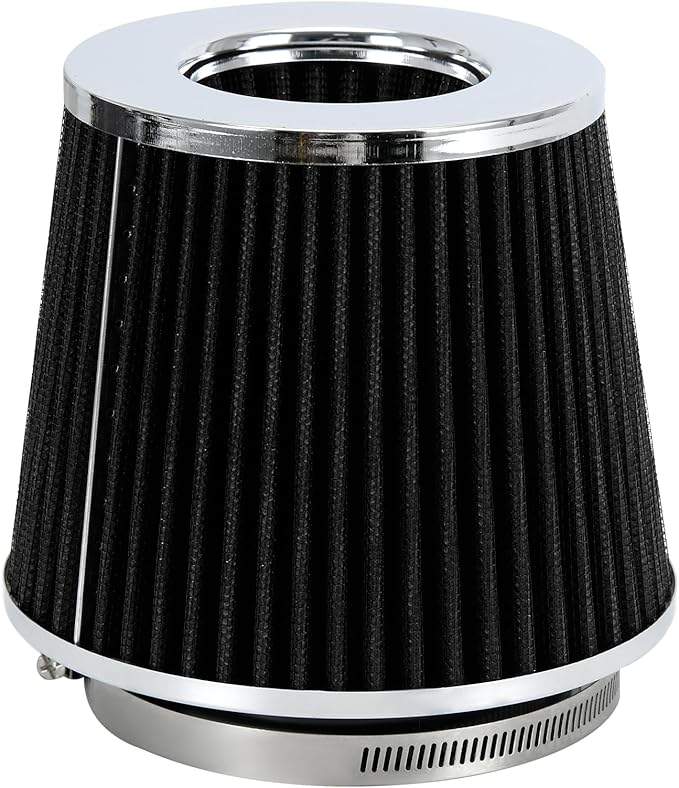 PTNHZ Universal Black 4" 102mm High Flow Cold Air Intake Cone Air Filter Power by PTNHZ+RACING
