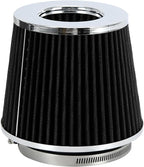 PTNHZ Universal Black 4" 102mm High Flow Cold Air Intake Cone Air Filter Power by PTNHZ+RACING