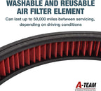 A-Team Performance High Flow Washable & Reusable Round Cotton Air Filter Element - Image 5