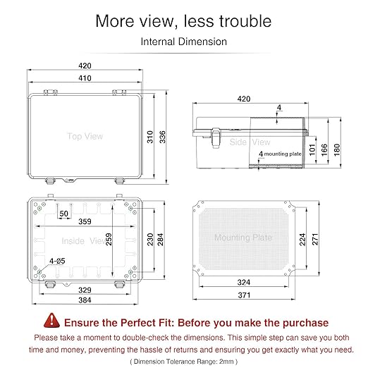 QILIPSU Waterproof Junction Box IP67 Outdoor Plastic Electrical Project - Image 6