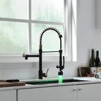 Fapully Commercial Single Handle Pull Down Sprayer Black&Rose Gold Kitchen - Image 8