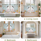 Easter Bunny Kitchen Tier Curtains 45 Inch Long 2 Panel Set, Rod Pocket Short - Image 8