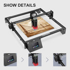 Longer Ray5 Laser Engraver, 10W Laser Cutter, 0.06 * 0.06 mm Precision Laser - Image 7