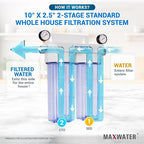 Max Water 2 Stage Whole House 10 inch, Standard Water Filtration System - Image 6
